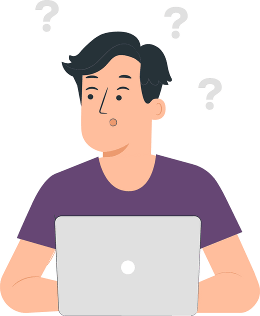 Man with laptop illustration